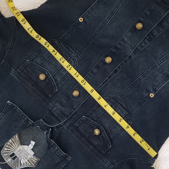 DG2 by Diane Gilman Classic Stretch Indigo Jeans Jacket - Size S - Picture 11 of 16